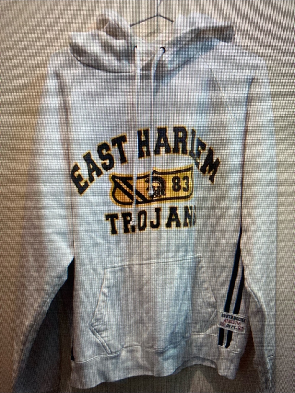 East Harlem Trojans White Hooded Sweatshirt
